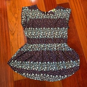 Floral Print Peplum Blouse, MP (UEC)